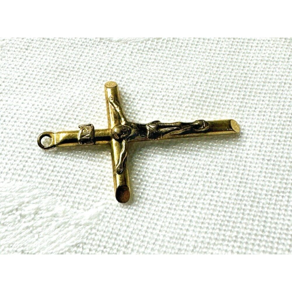 Vintage 1/20 14K Gold Fill Crucifix Cross Pendant Jesus Religious Catholic 1.5” - Picture 7 of 9